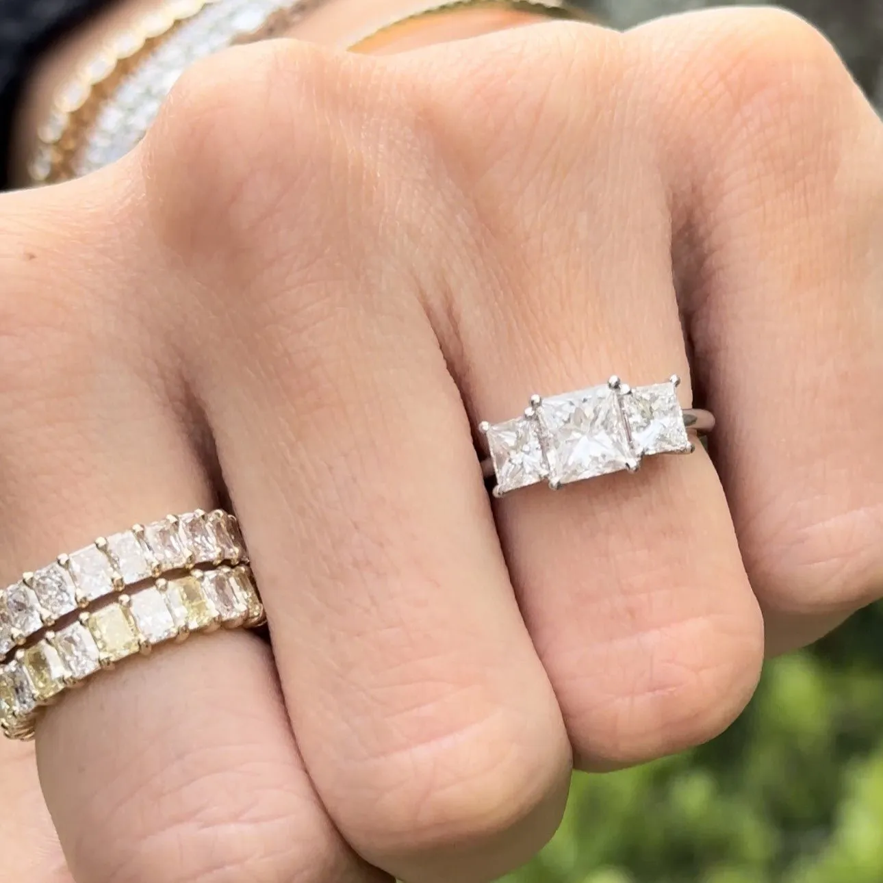 Triple Princess Cut sold by LINDSEY LEIGH JEWELRY product image thumbnail 2