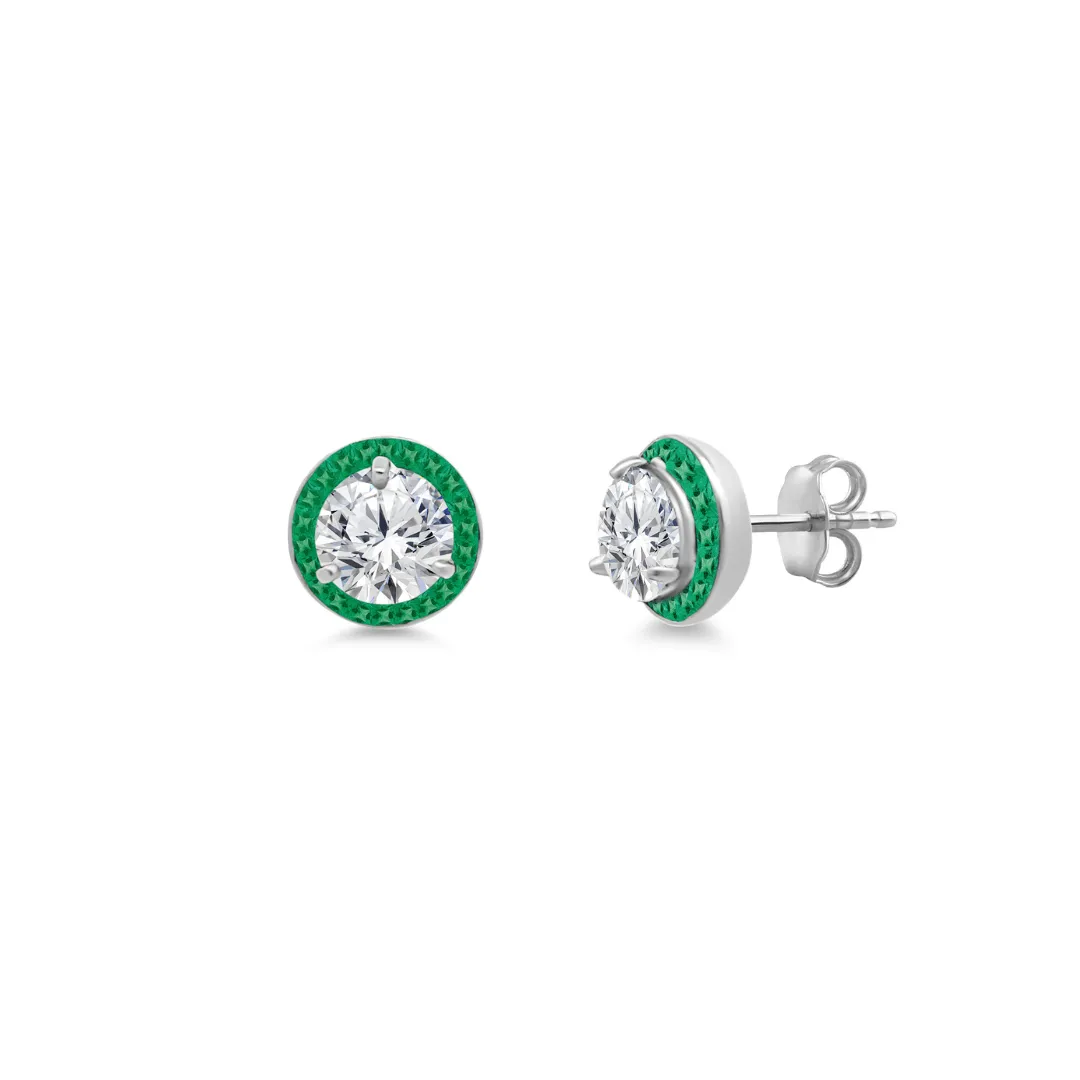 Diamond Studs with Gemstone Jackets sold by LINDSEY LEIGH JEWELRY product image thumbnail 5