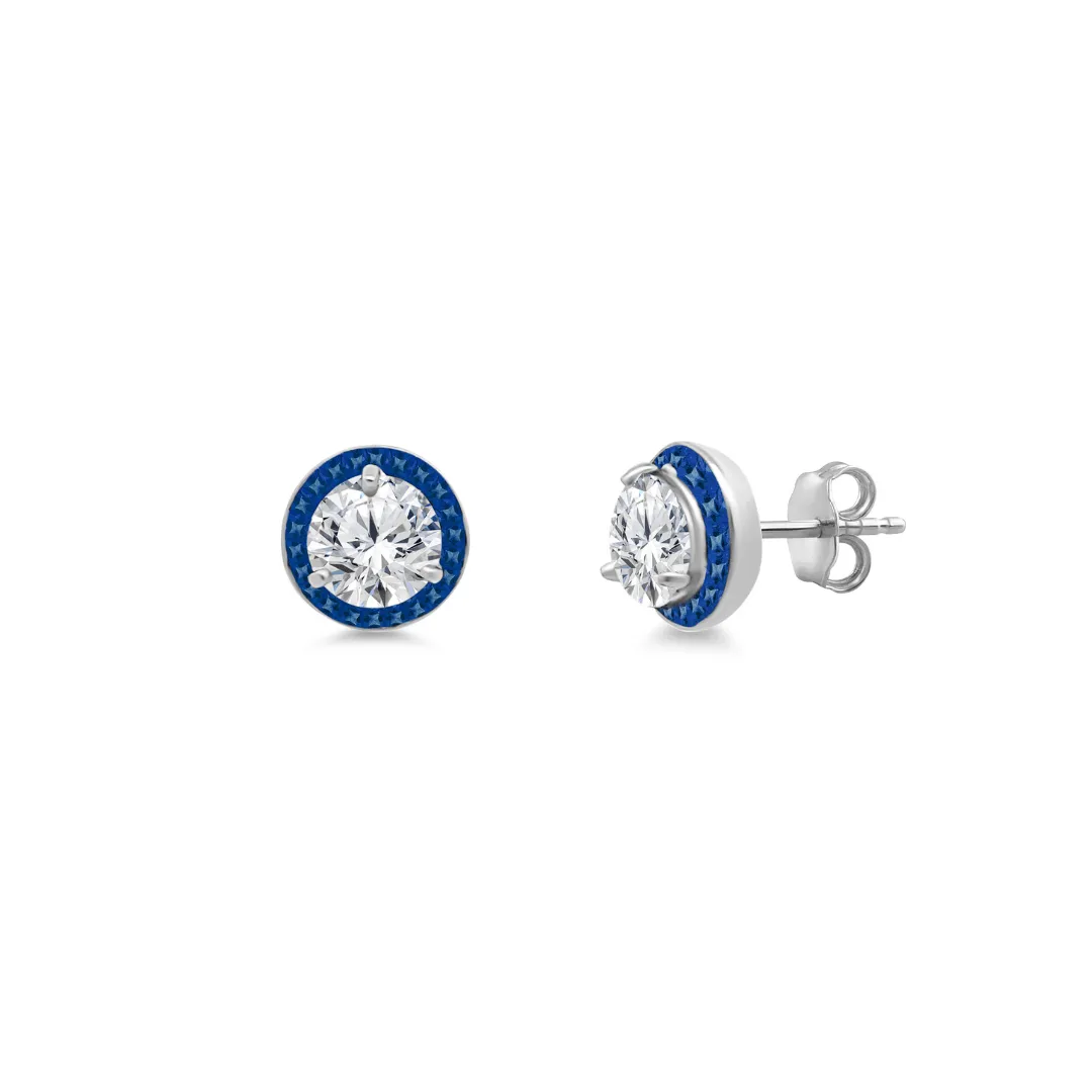 Diamond Studs with Gemstone Jackets sold by LINDSEY LEIGH JEWELRY