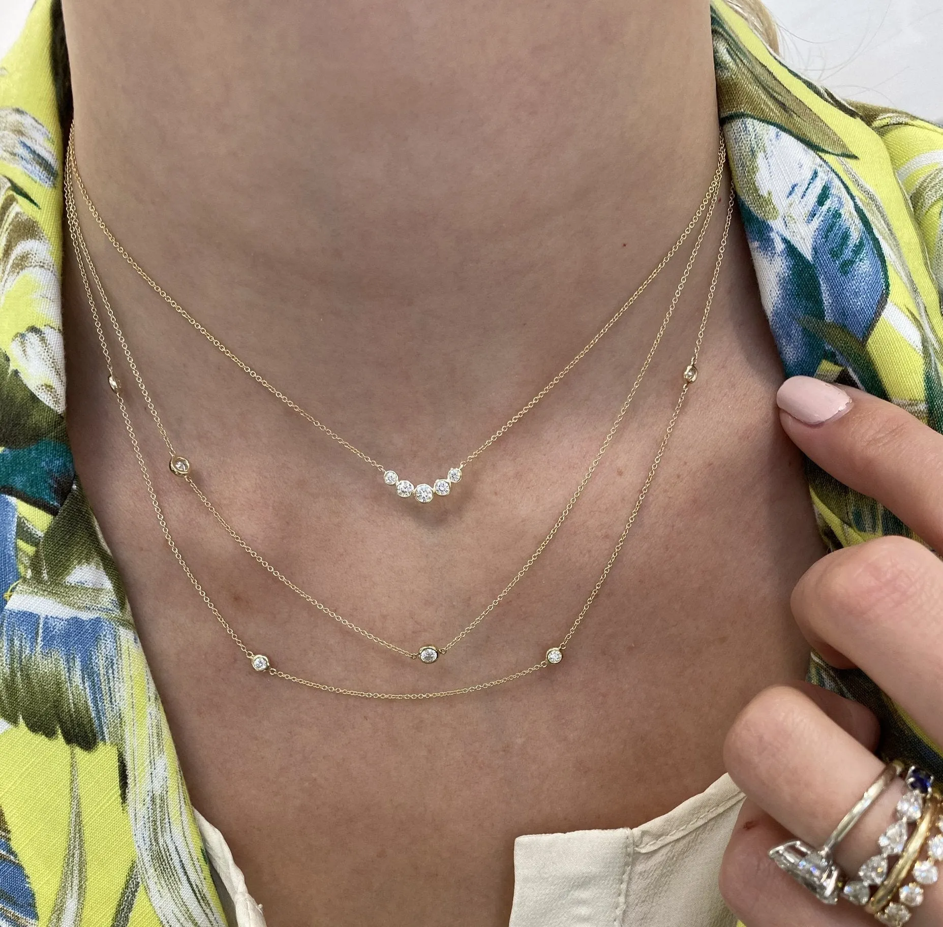 Double Diamond Necklace sold by LINDSEY LEIGH JEWELRY product image thumbnail 5