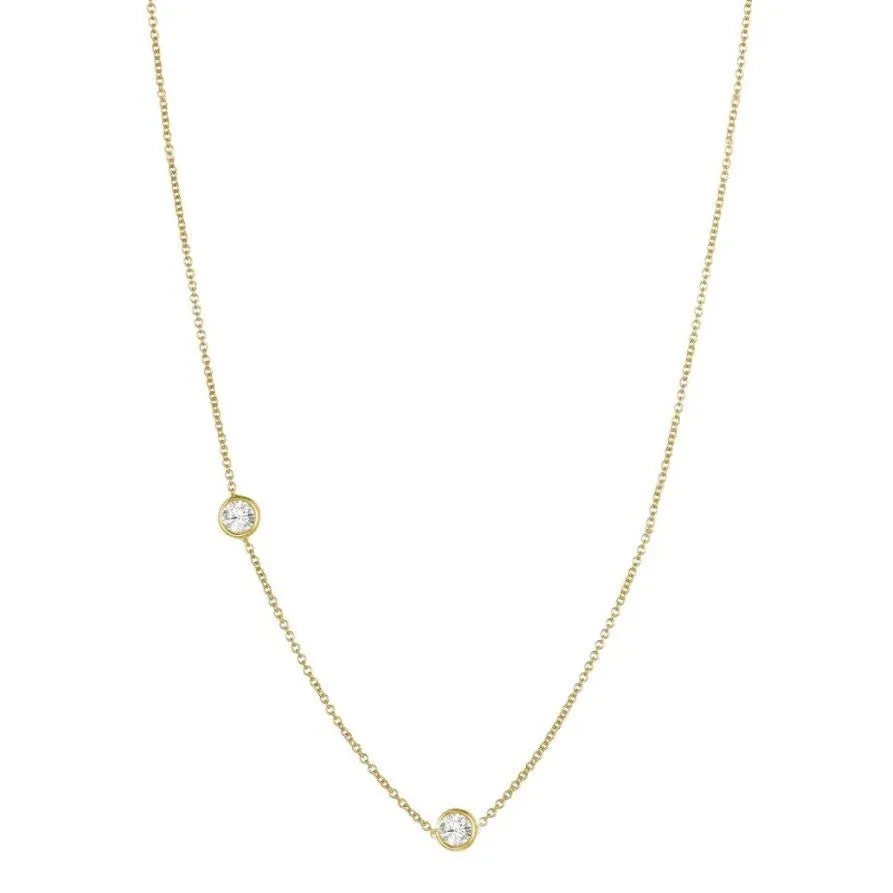 Double Diamond Necklace sold by LINDSEY LEIGH JEWELRY