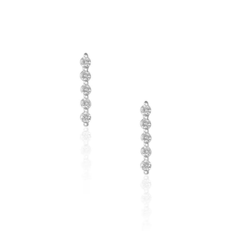 Diamond Bar Studs sold by LINDSEY LEIGH JEWELRY