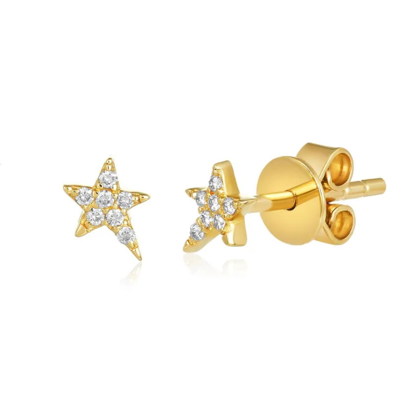 Petite Pave Star Stud sold by LINDSEY LEIGH JEWELRY