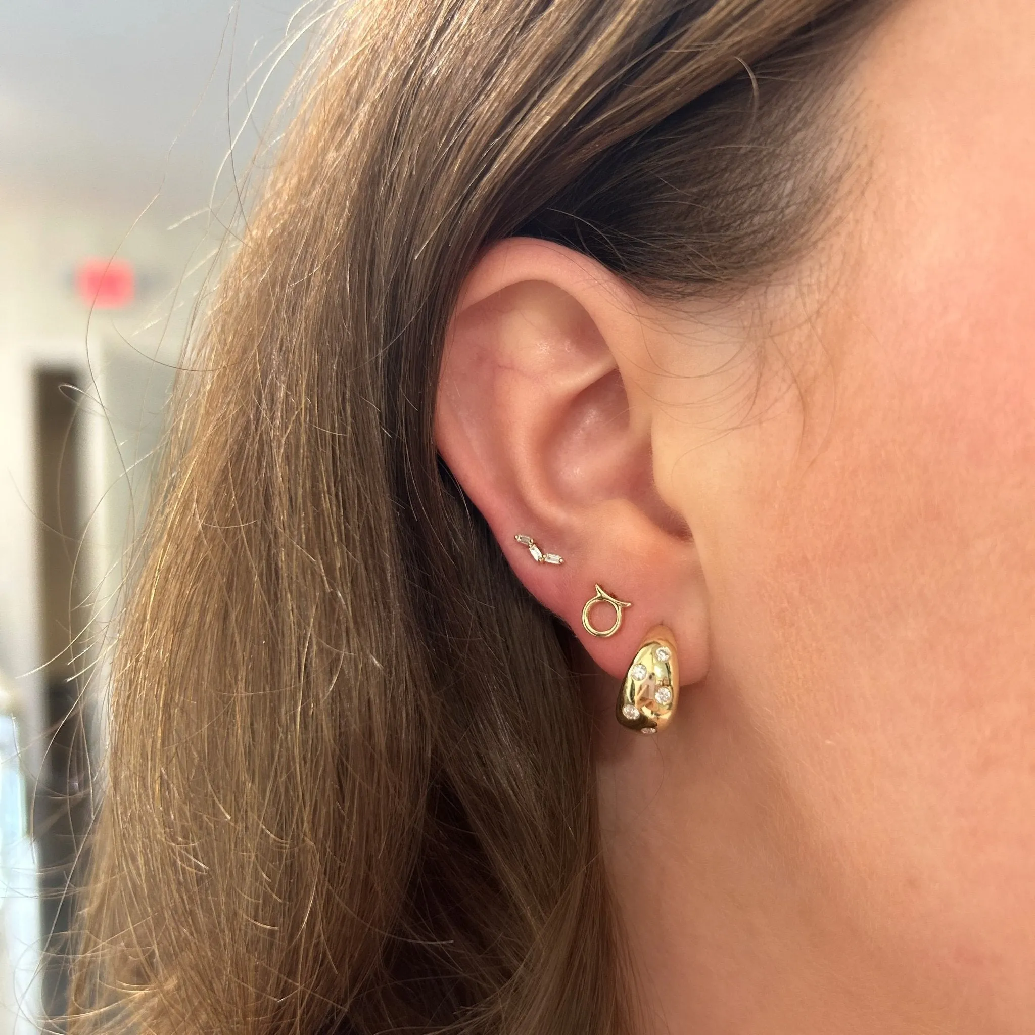 Gold Zodiac Stud sold by LINDSEY LEIGH JEWELRY product image thumbnail 5