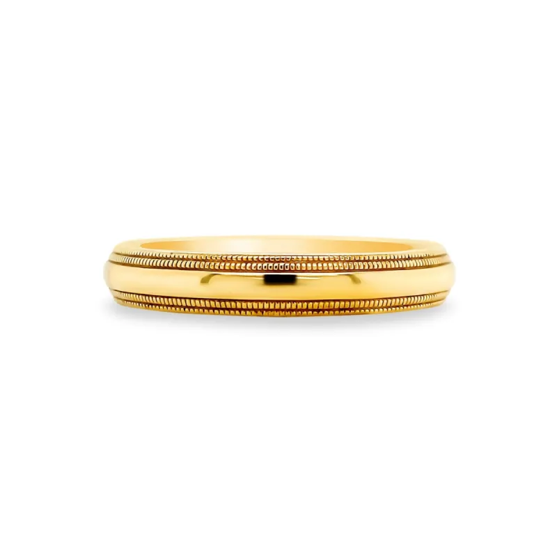 Double Milgrain Half Round Band sold by LINDSEY LEIGH JEWELRY