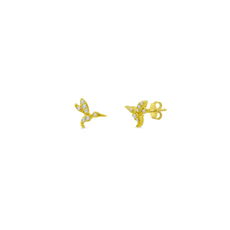 Diamond Hummingbird Stud sold by LINDSEY LEIGH JEWELRY