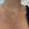 Gemstone Bezel Necklace sold by LINDSEY LEIGH JEWELRY