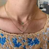 Gemstone Bezel Necklace sold by LINDSEY LEIGH JEWELRY
