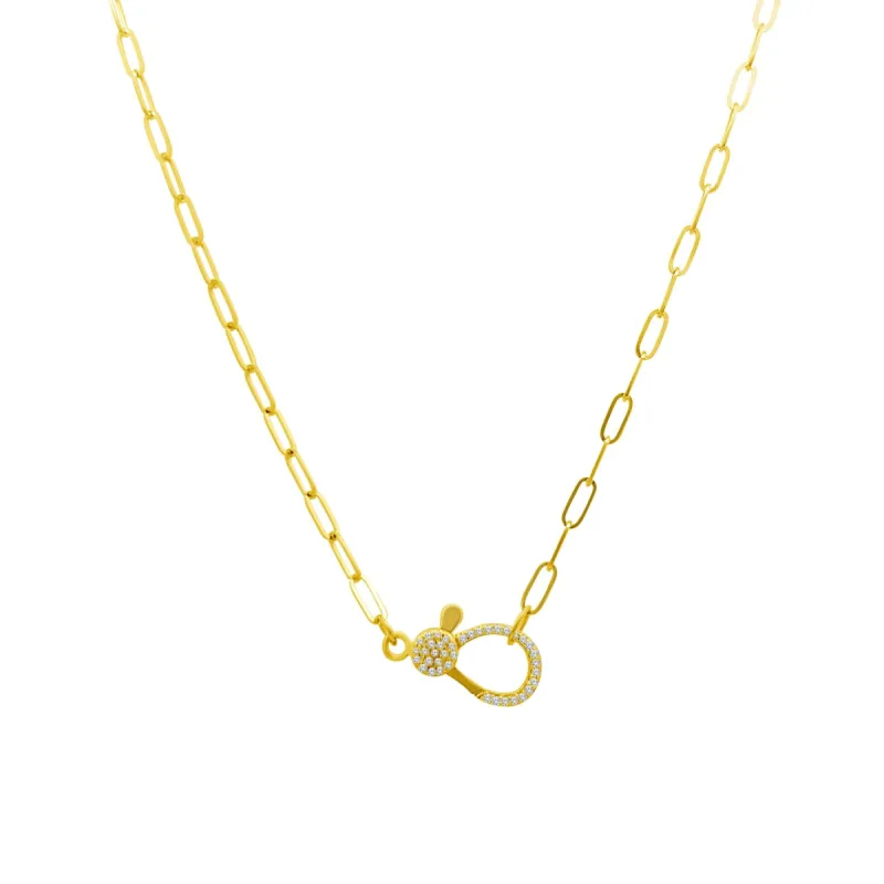 Paper Clip Lobster Clasp Necklace sold by LINDSEY LEIGH JEWELRY