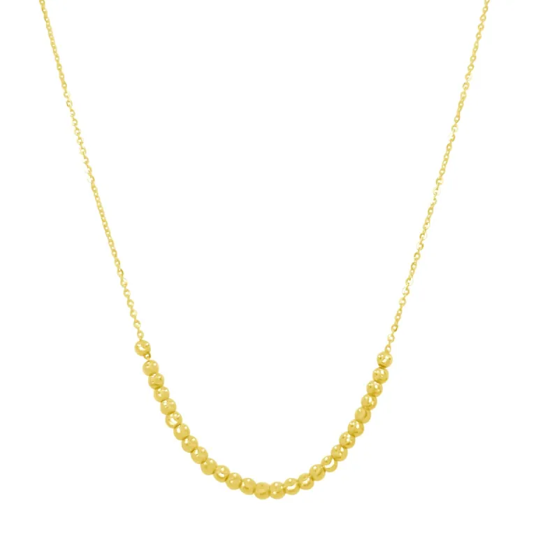 Faceted Bead Station Necklace sold by LINDSEY LEIGH JEWELRY