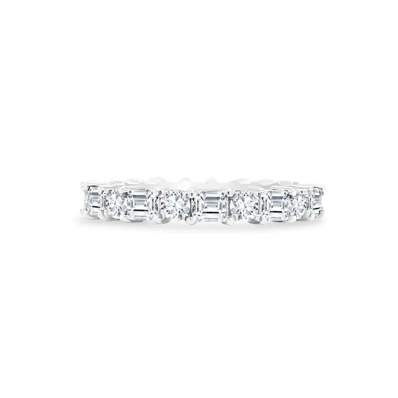 Alternating Round and Baguette Band sold by LINDSEY LEIGH JEWELRY