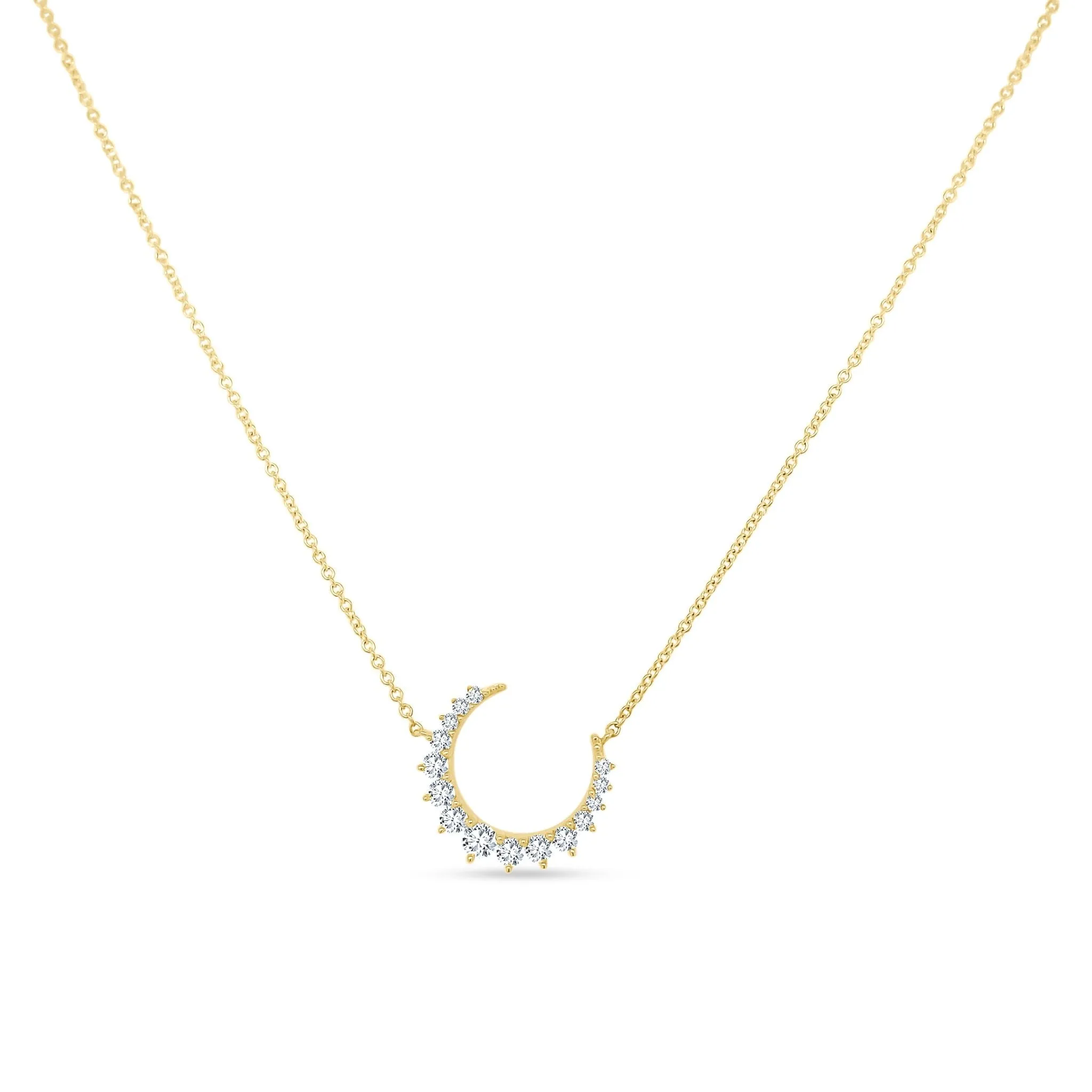 Graduated Crescent Diamond Necklace sold by LINDSEY LEIGH JEWELRY