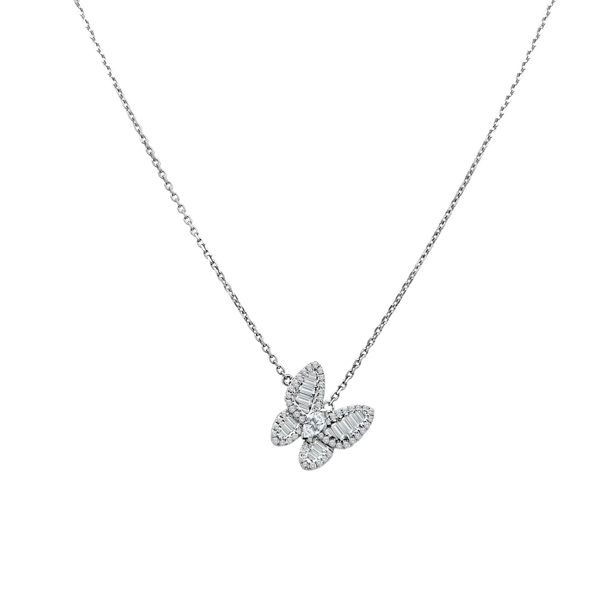 Diamond Mosaic Butterfly Necklace sold by LINDSEY LEIGH JEWELRY