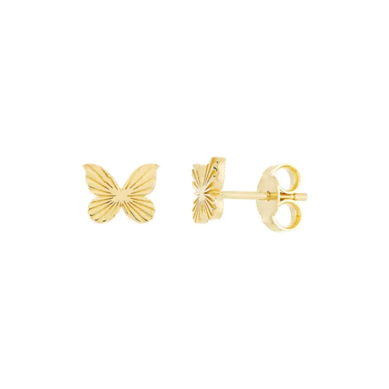 Fluted Butterfly Studs sold by LINDSEY LEIGH JEWELRY