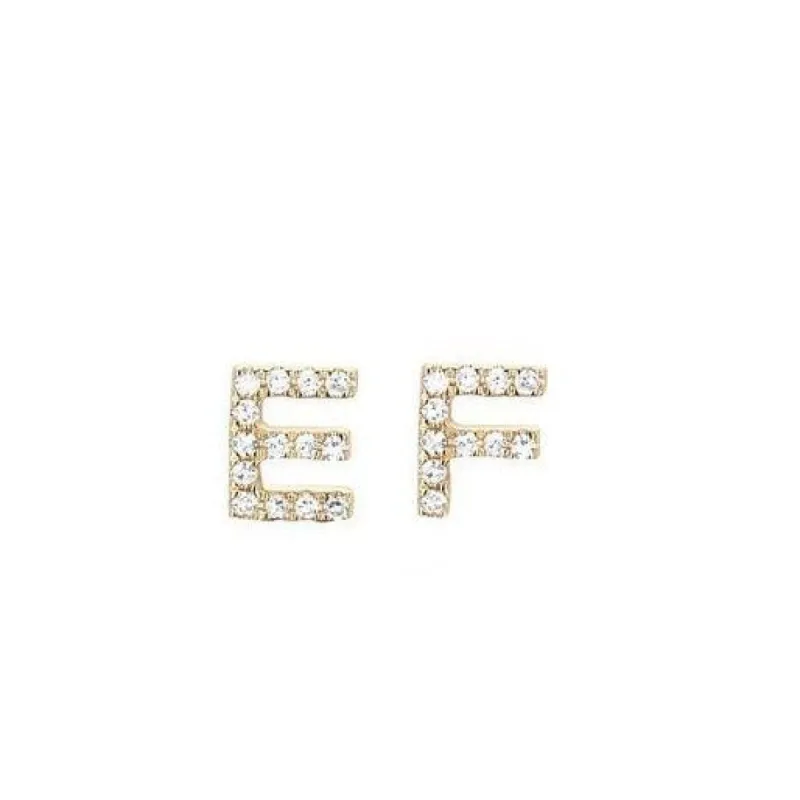 Diamond Initial Stud sold by LINDSEY LEIGH JEWELRY