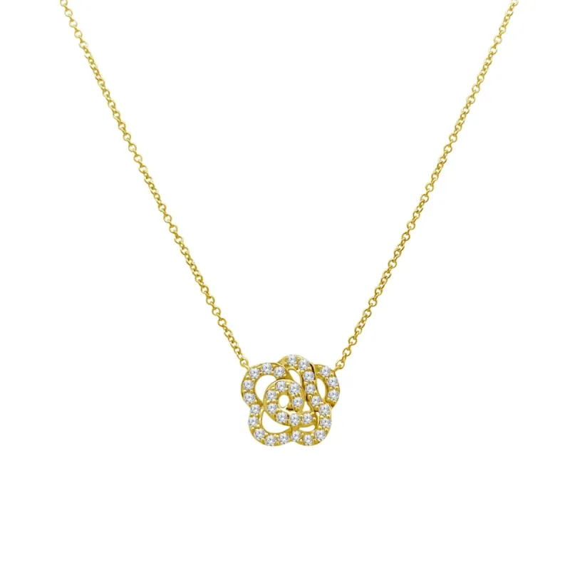 Diamond Rose Necklace sold by LINDSEY LEIGH JEWELRY