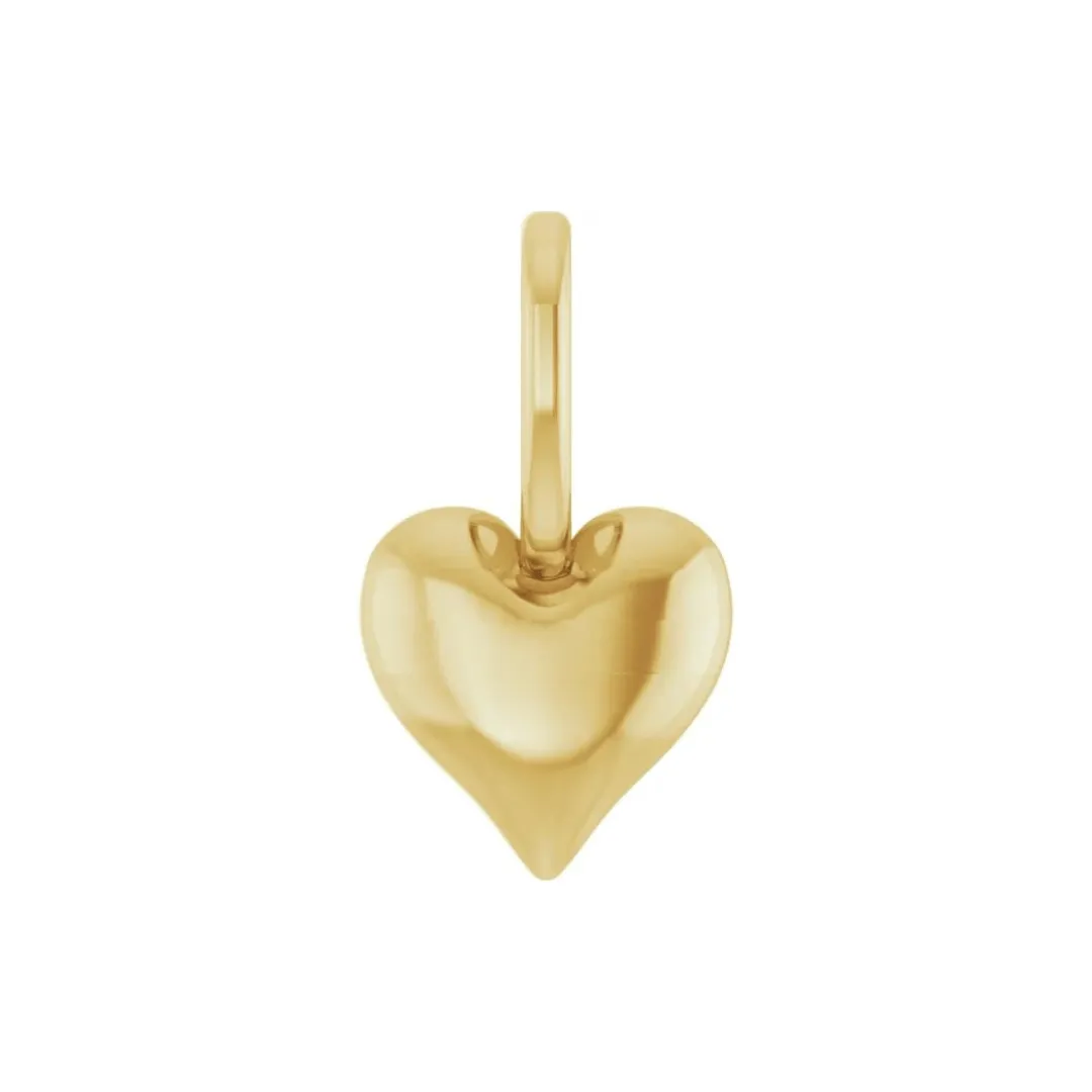 Tiny Gold Heart Charm sold by LINDSEY LEIGH JEWELRY