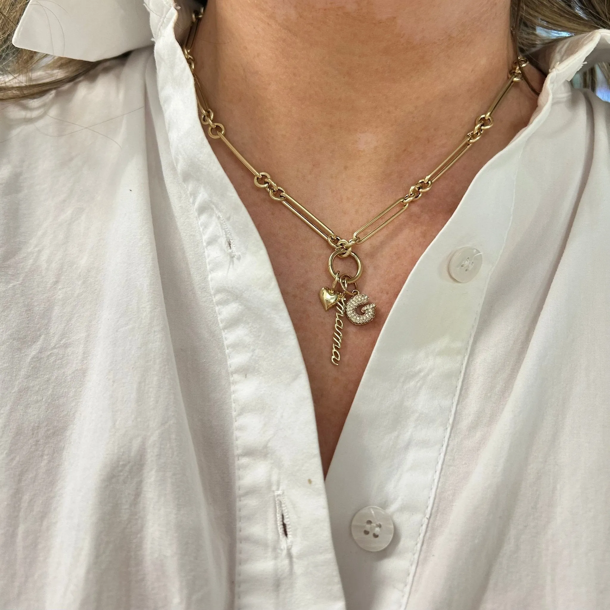 Tiny Gold Heart Charm sold by LINDSEY LEIGH JEWELRY product image thumbnail 2