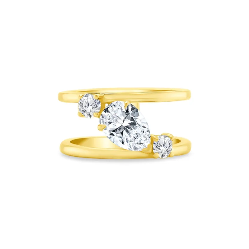 Gold & Diamond Cage Band sold by LINDSEY LEIGH JEWELRY