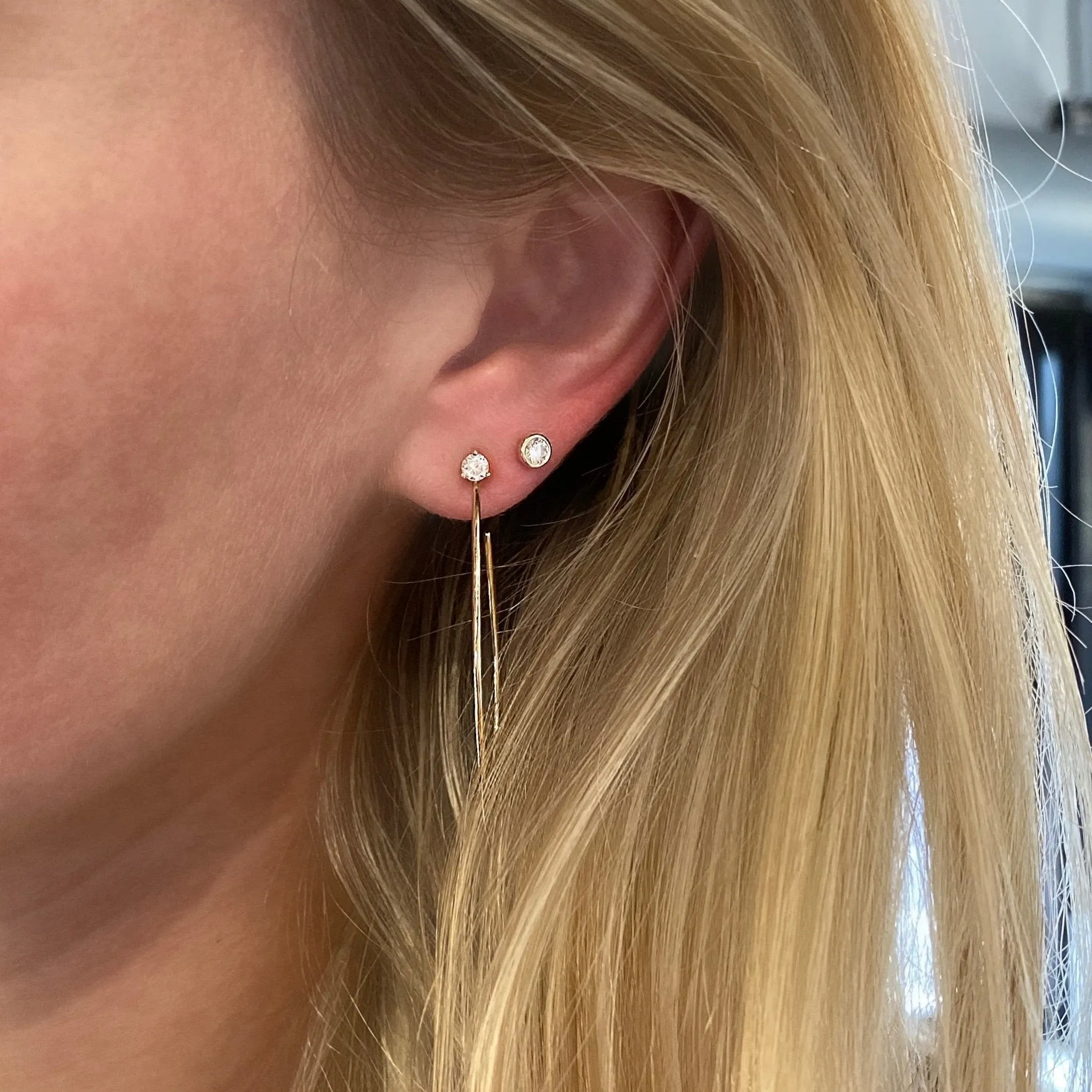 Bezel Studs sold by LINDSEY LEIGH JEWELRY product image thumbnail 2