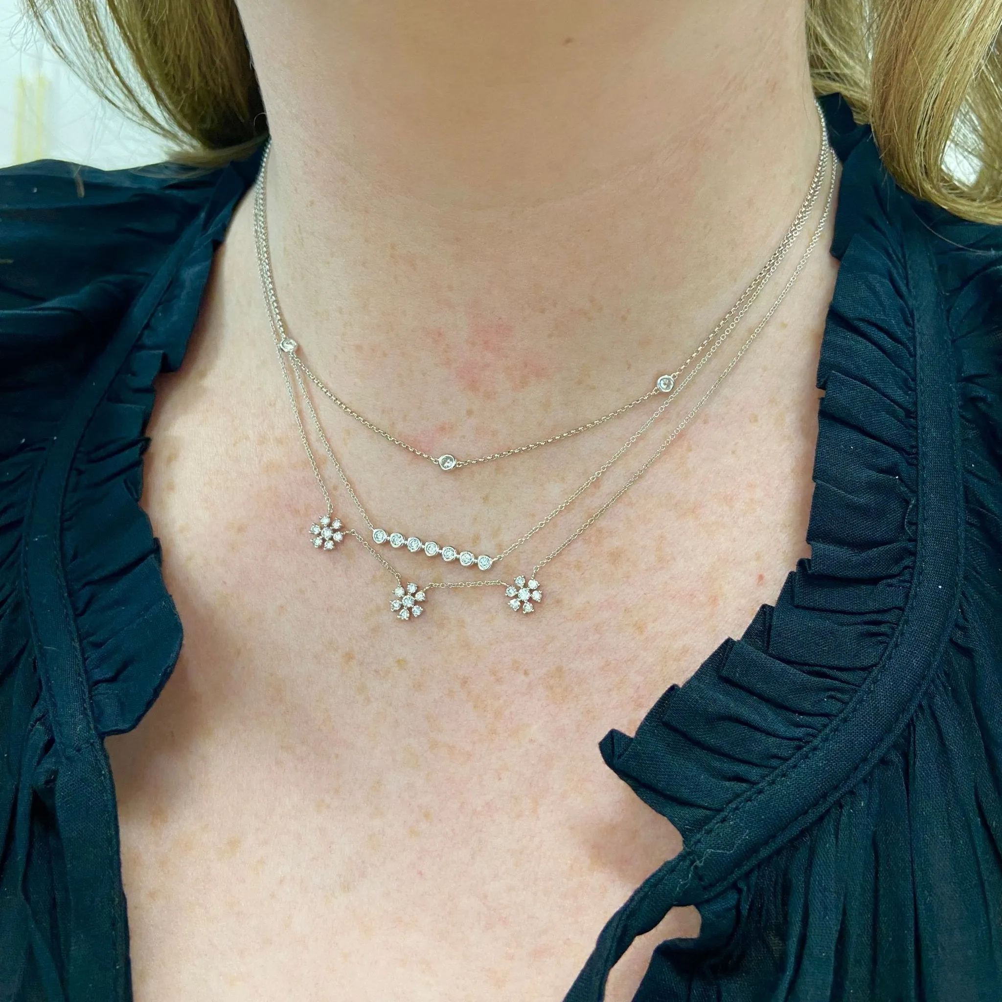 Diamond Bezel Bar Necklace sold by LINDSEY LEIGH JEWELRY product image thumbnail 4