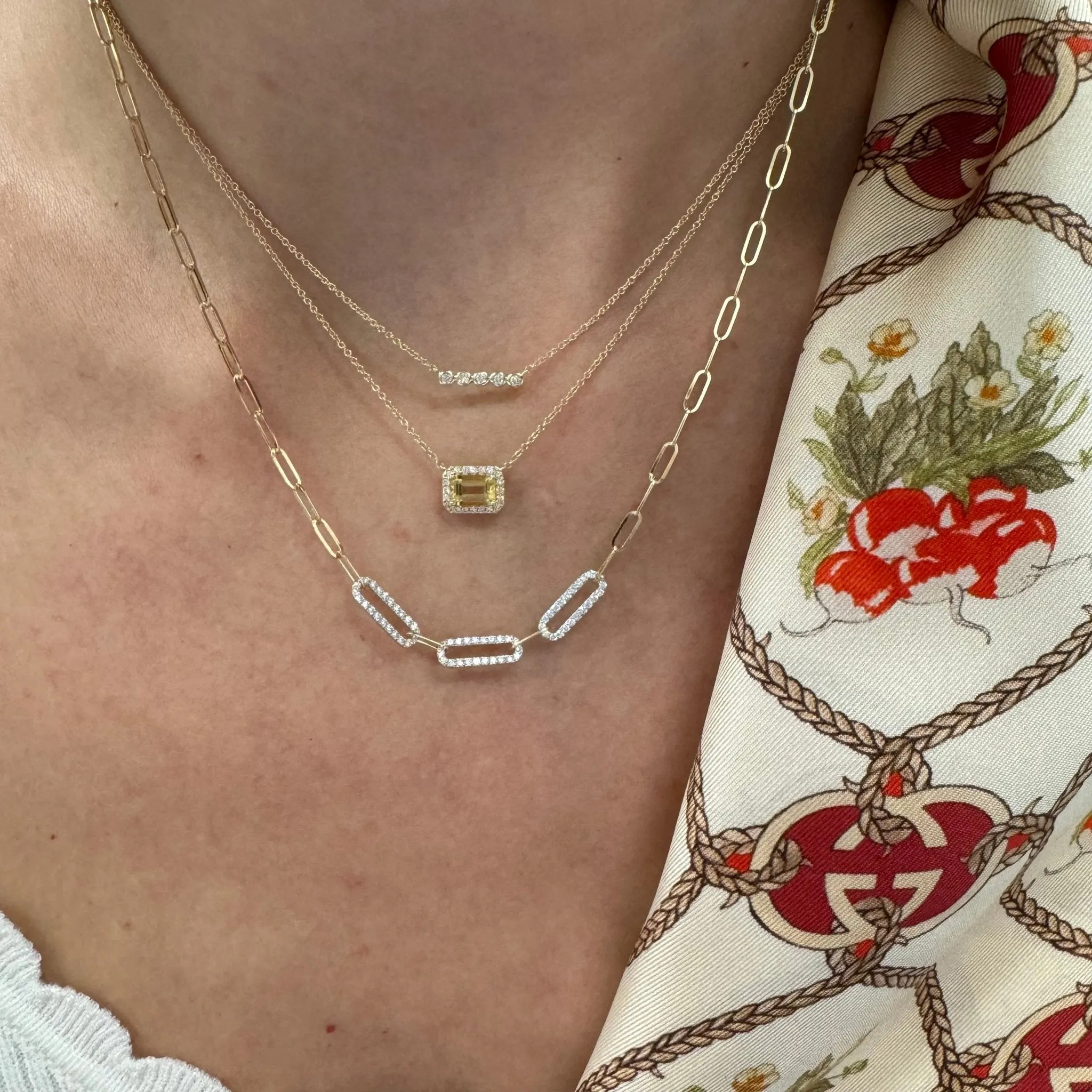 Diamond Bezel Bar Necklace sold by LINDSEY LEIGH JEWELRY product image thumbnail 5