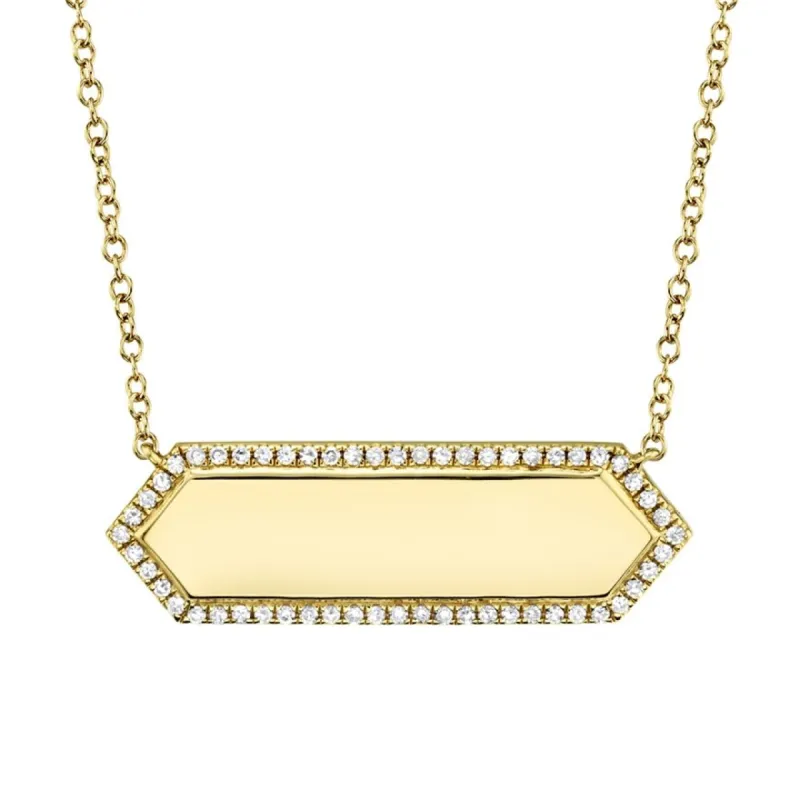 Diamond Bar ID Necklace sold by LINDSEY LEIGH JEWELRY