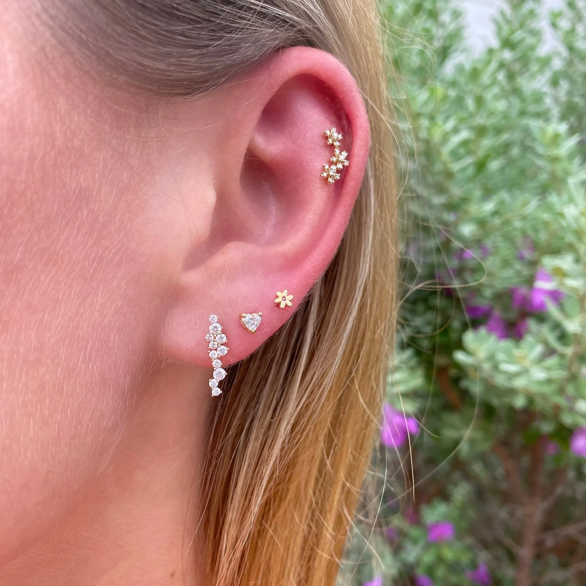 Mini Flower Stud sold by LINDSEY LEIGH JEWELRY product image thumbnail 2