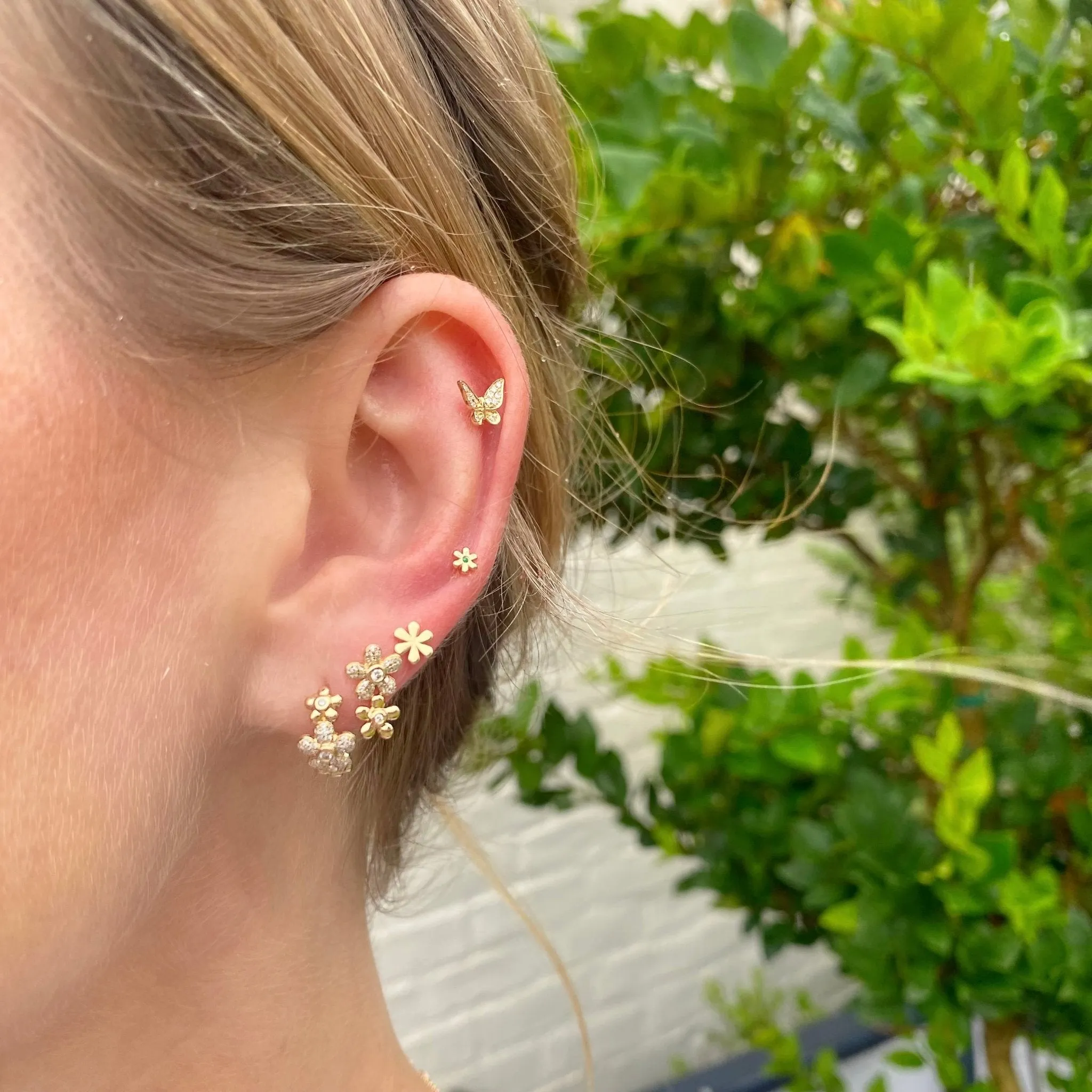 Mini Flower Stud sold by LINDSEY LEIGH JEWELRY product image thumbnail 4