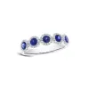 Sapphire & Diamond Halo Band sold by LINDSEY LEIGH JEWELRY