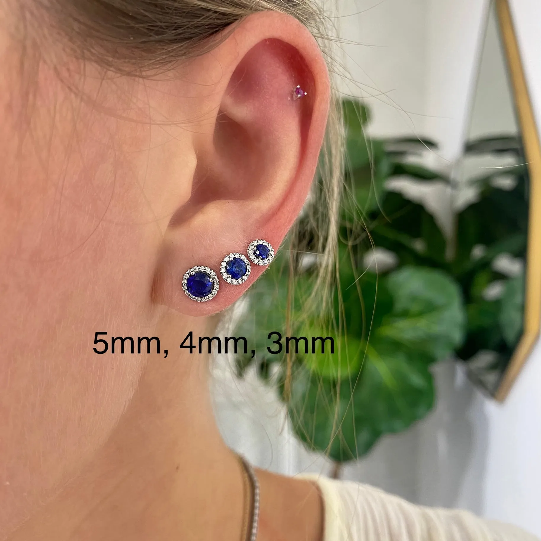Chatham Sapphire Earrings sold by LINDSEY LEIGH JEWELRY product image thumbnail 2