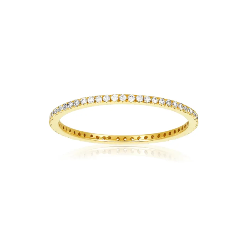 Petite Diamond Eternity Band sold by LINDSEY LEIGH JEWELRY