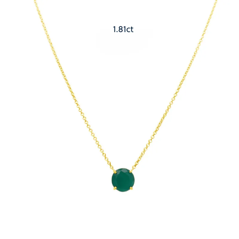 1.81ct Basket Set Colombian Emerald Necklace sold by LINDSEY LEIGH JEWELRY