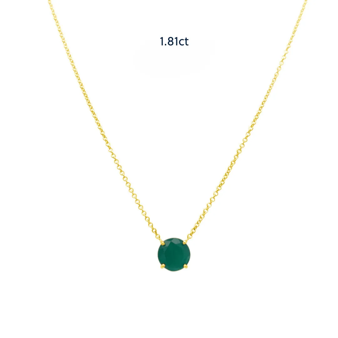 1.81ct Basket Set Colombian Emerald Necklace sold by LINDSEY LEIGH JEWELRY