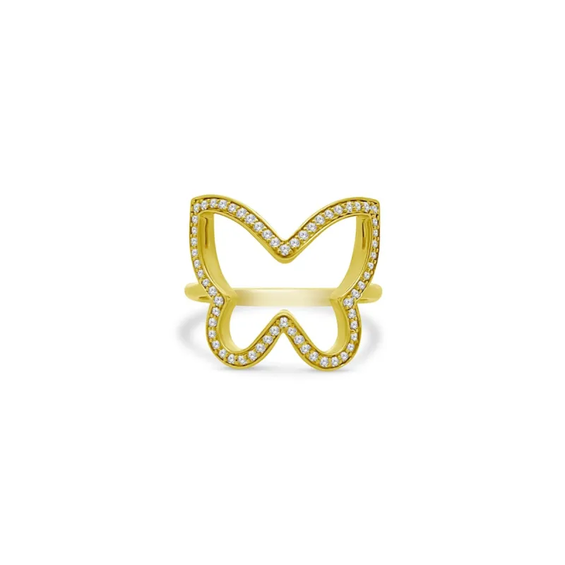 Open Butterfly Diamond Ring sold by LINDSEY LEIGH JEWELRY