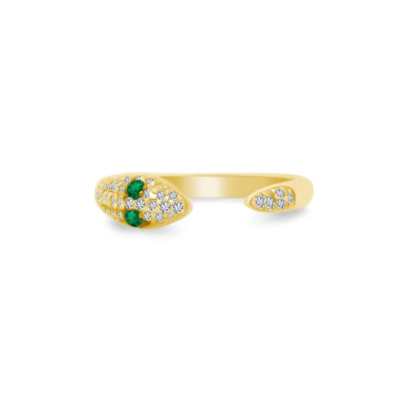 Pave Snake Ring sold by LINDSEY LEIGH JEWELRY