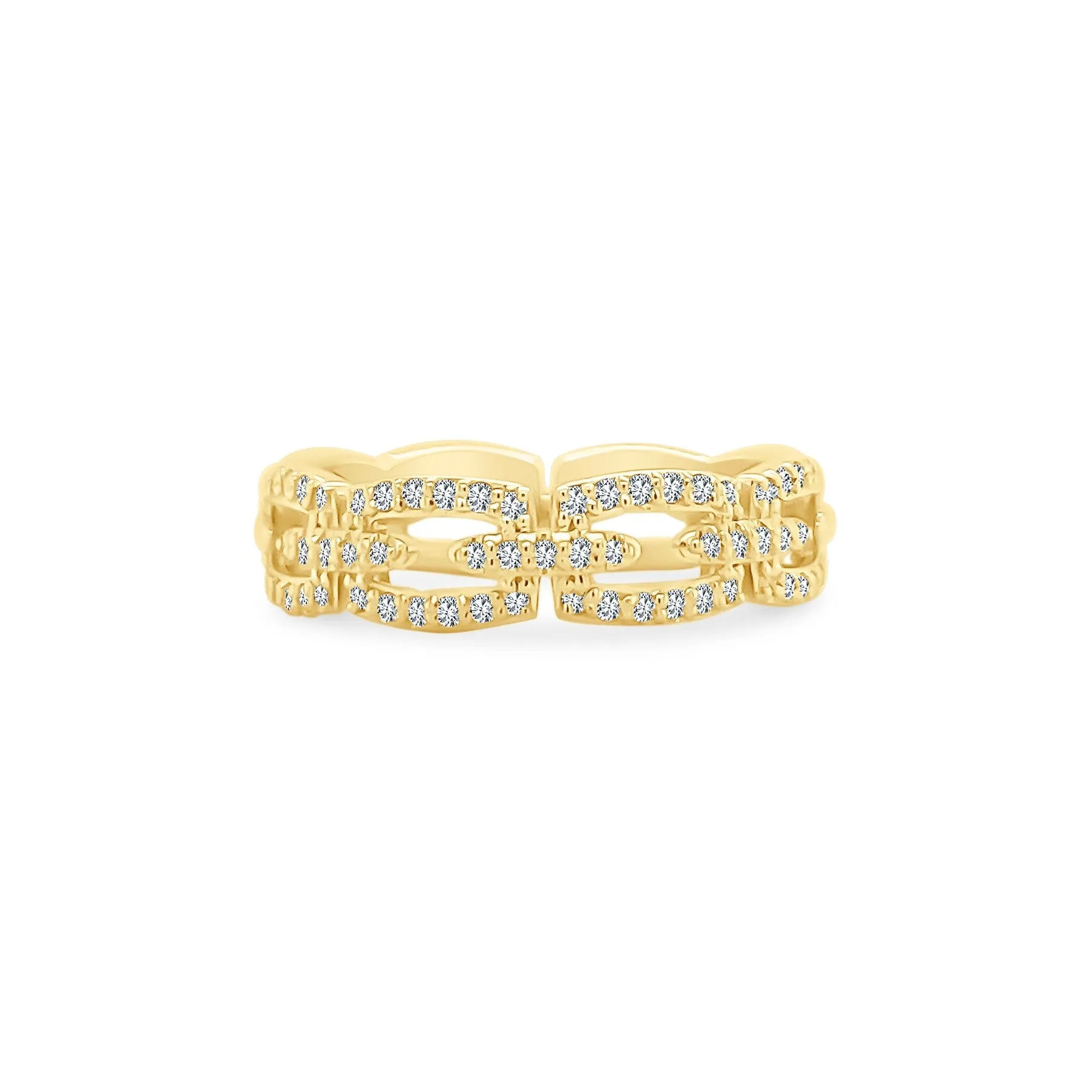 Halfway Diamond Link Band sold by LINDSEY LEIGH JEWELRY