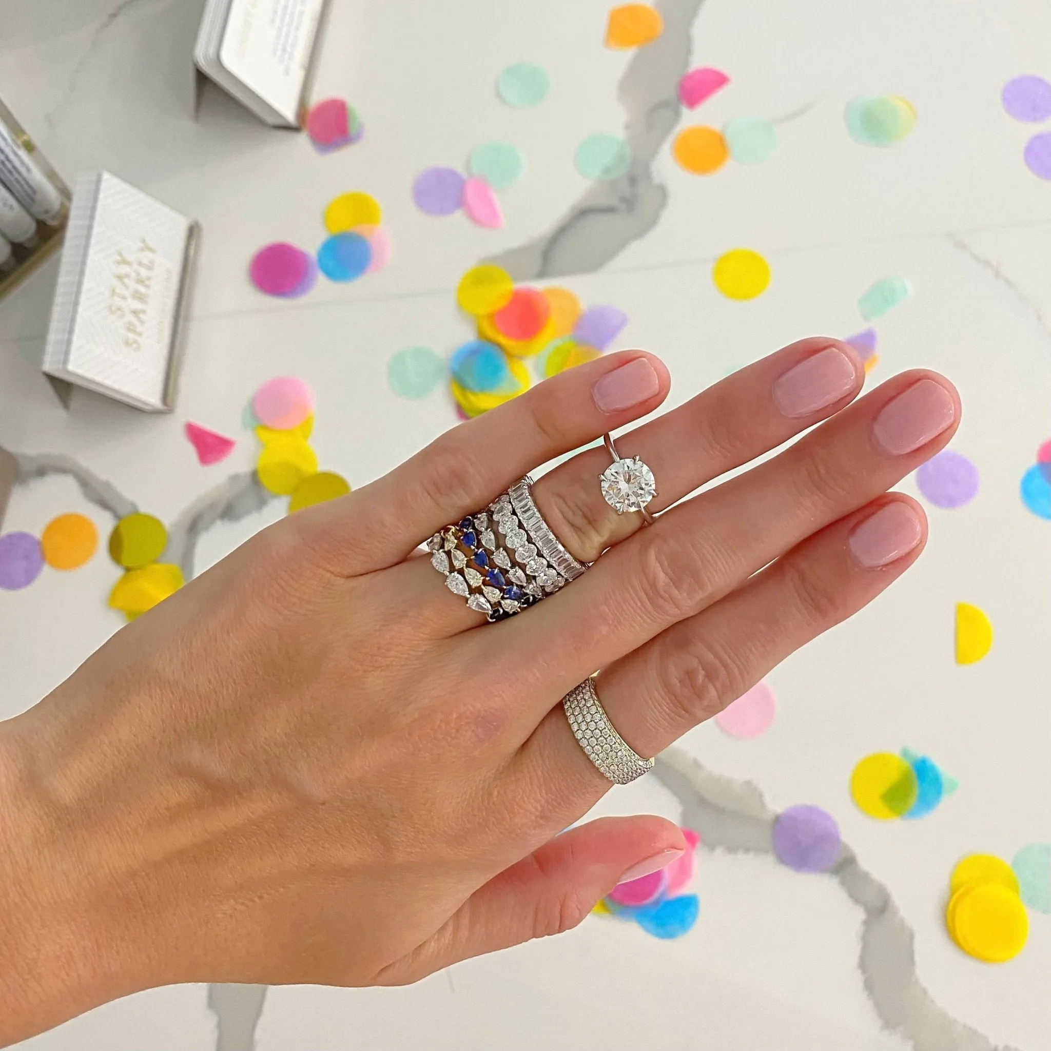 North/South Emerald Cut Diamond Band sold by LINDSEY LEIGH JEWELRY product image thumbnail 3