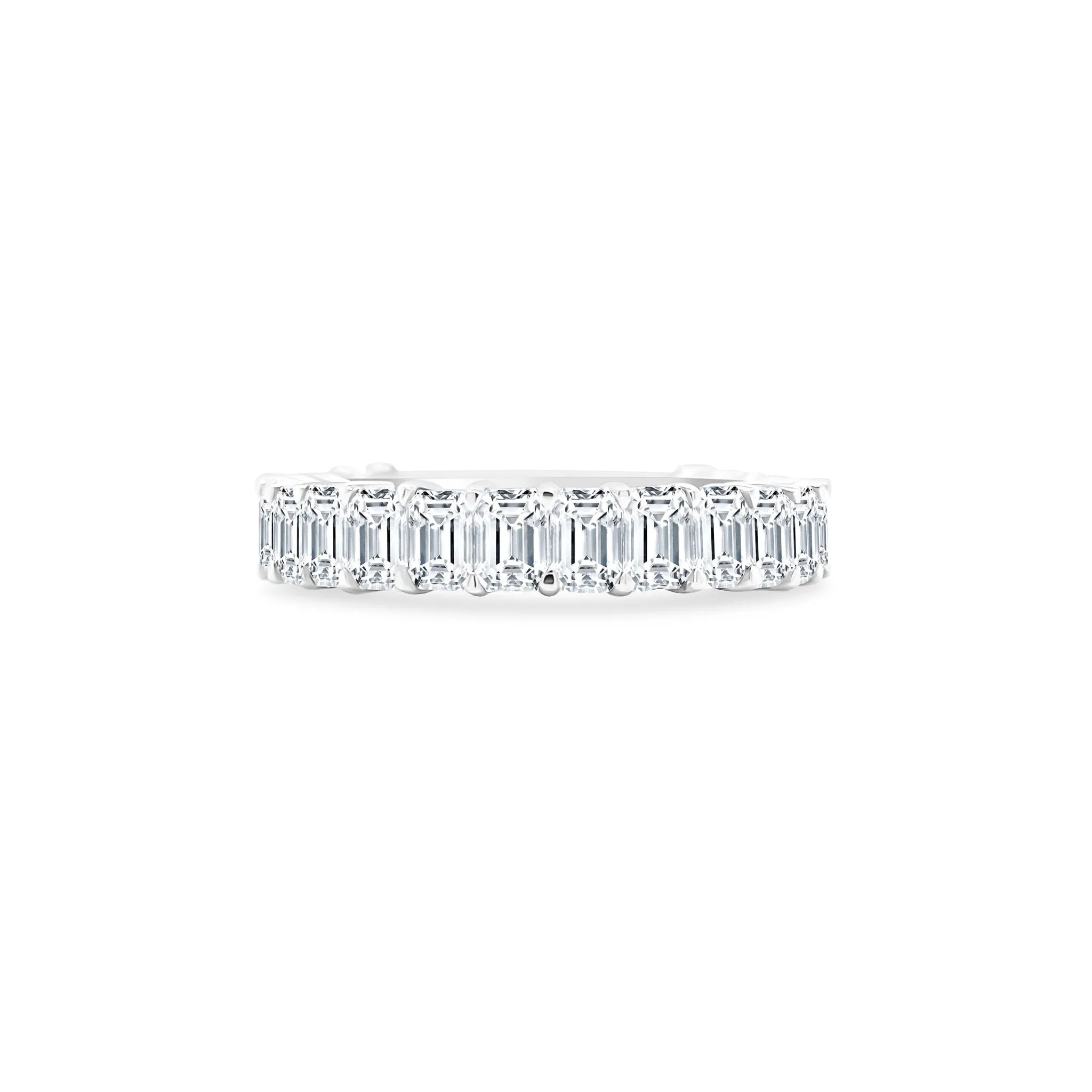 North/South Emerald Cut Diamond Band sold by LINDSEY LEIGH JEWELRY