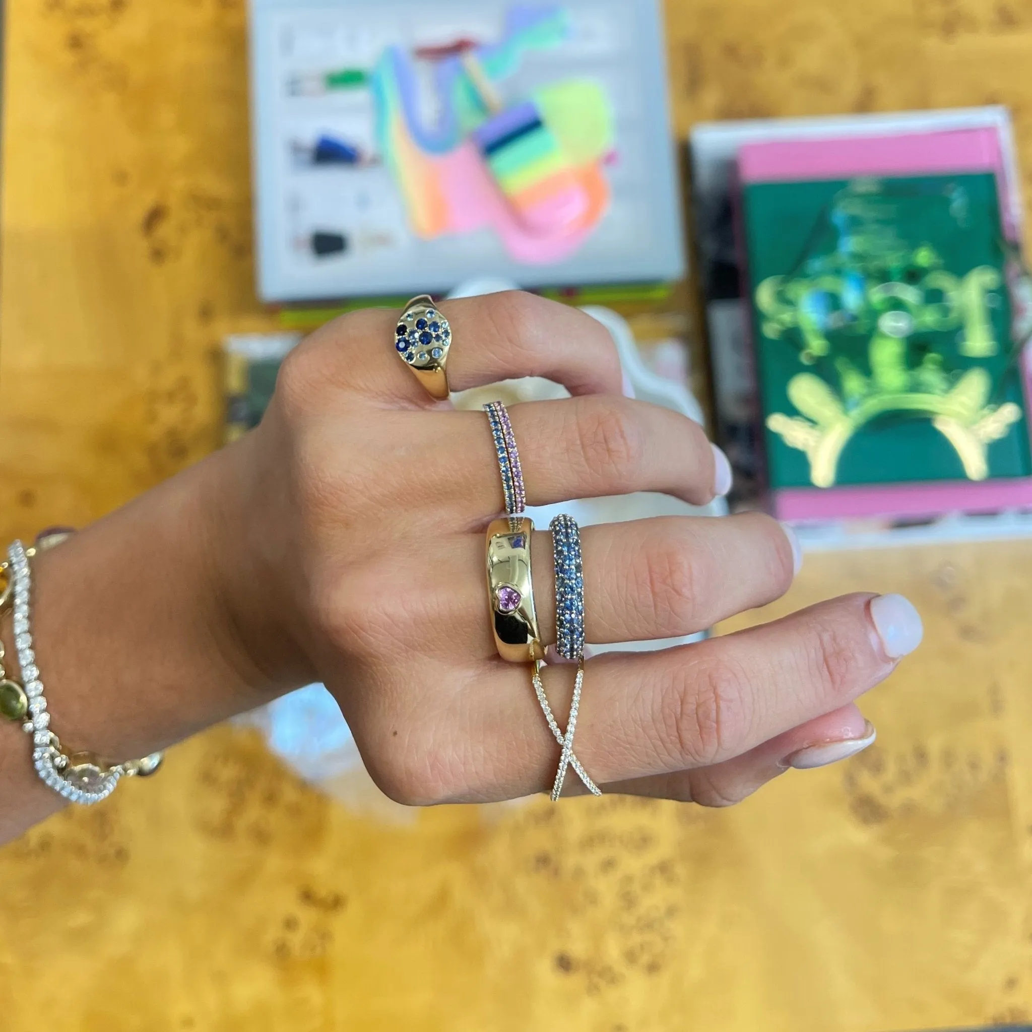 Amethyst Eternity Band sold by LINDSEY LEIGH JEWELRY product image thumbnail 2