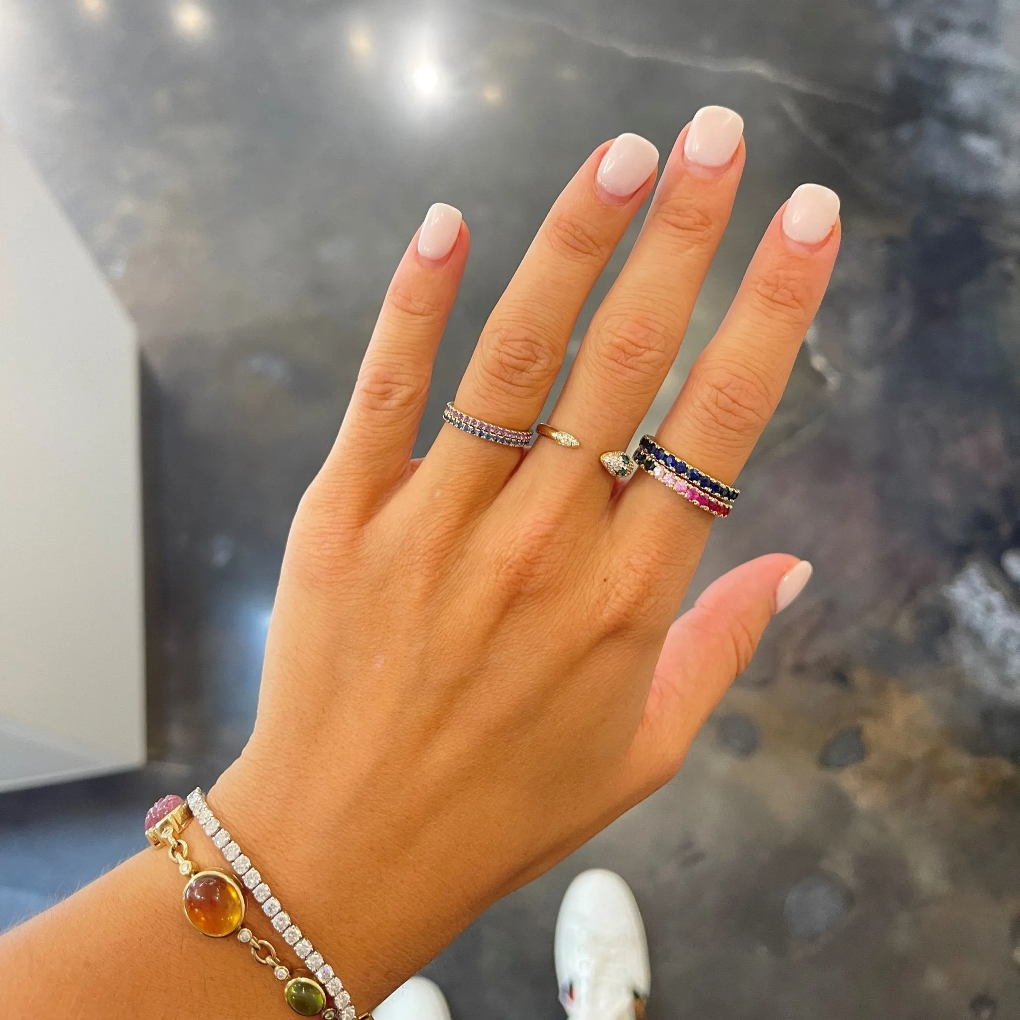 Amethyst Eternity Band sold by LINDSEY LEIGH JEWELRY product image thumbnail 3