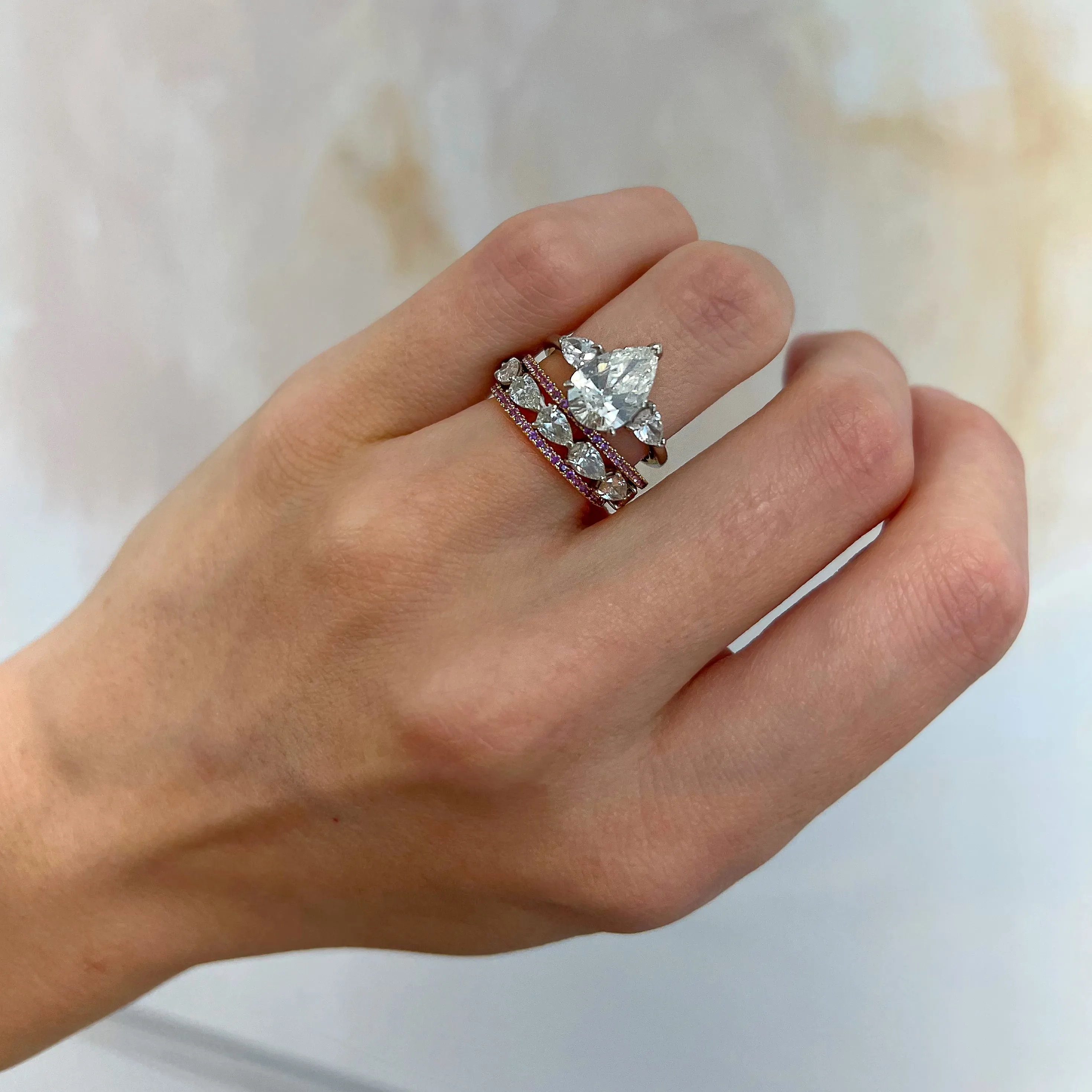 Amethyst Eternity Band sold by LINDSEY LEIGH JEWELRY product image thumbnail 4