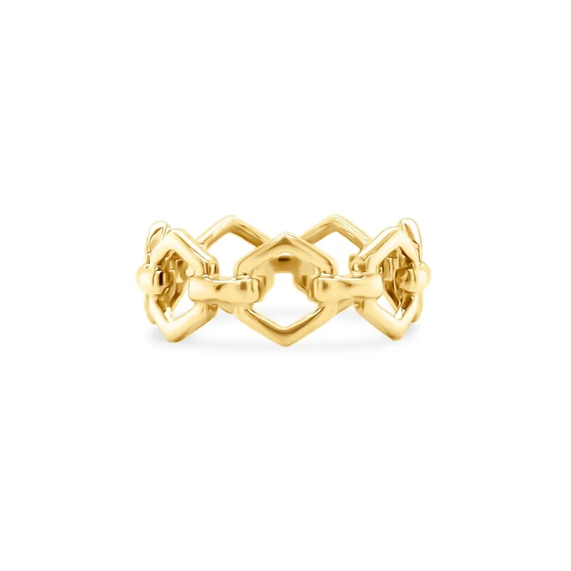 Interlocking Hexagon Ring sold by LINDSEY LEIGH JEWELRY