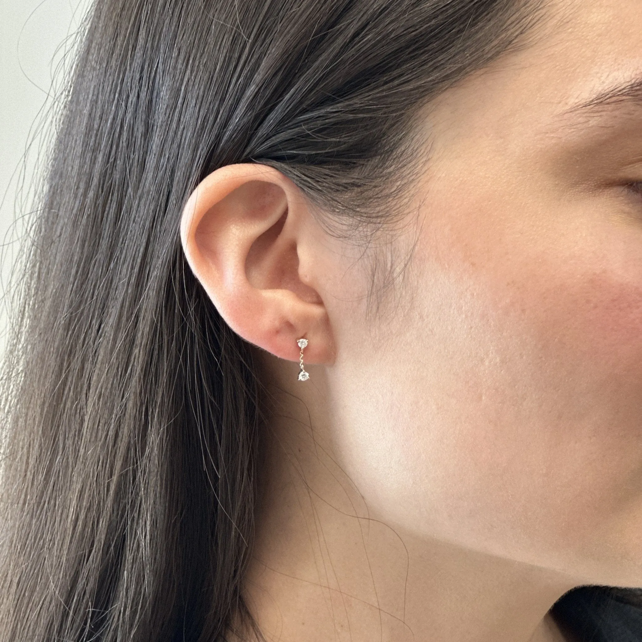 Diamond Drop Stud sold by LINDSEY LEIGH JEWELRY product image thumbnail 2