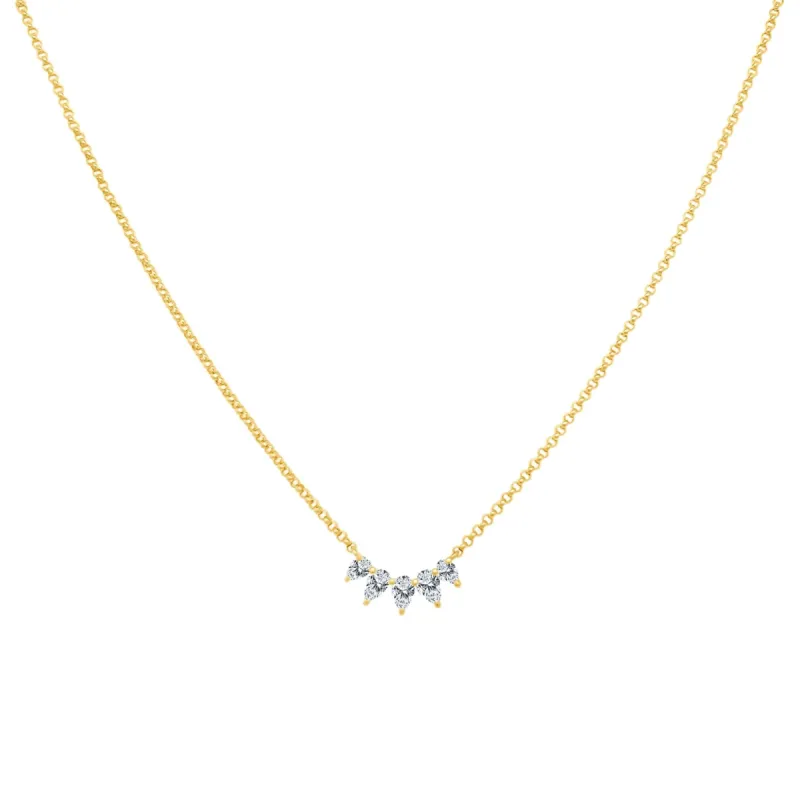 Graduated Pear Diamond Necklace sold by LINDSEY LEIGH JEWELRY