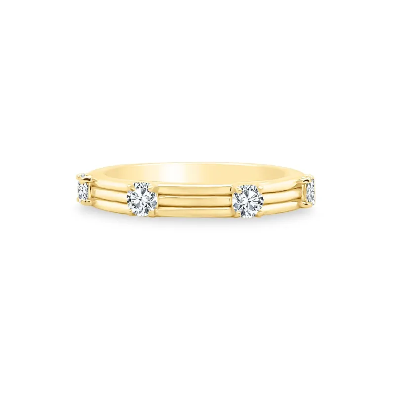 Triple Row Diamond Station Band sold by LINDSEY LEIGH JEWELRY