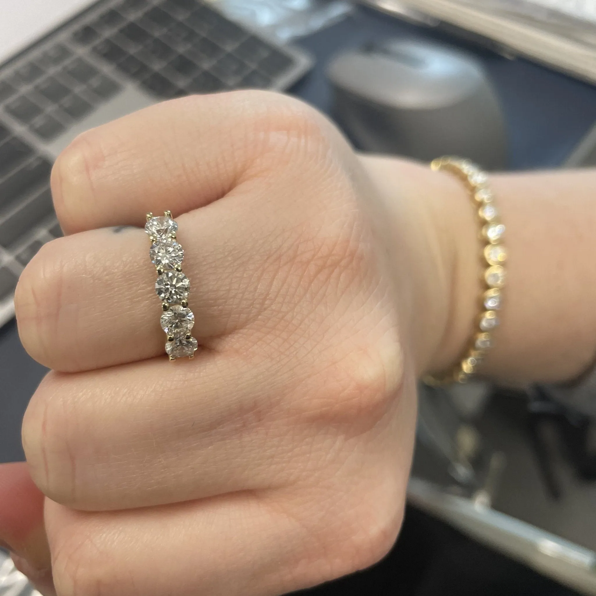 5 Diamond Band sold by LINDSEY LEIGH JEWELRY product image thumbnail 3