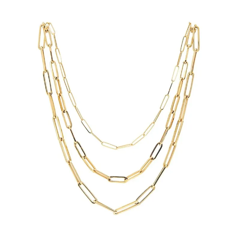 Paper Clip Necklace sold by LINDSEY LEIGH JEWELRY