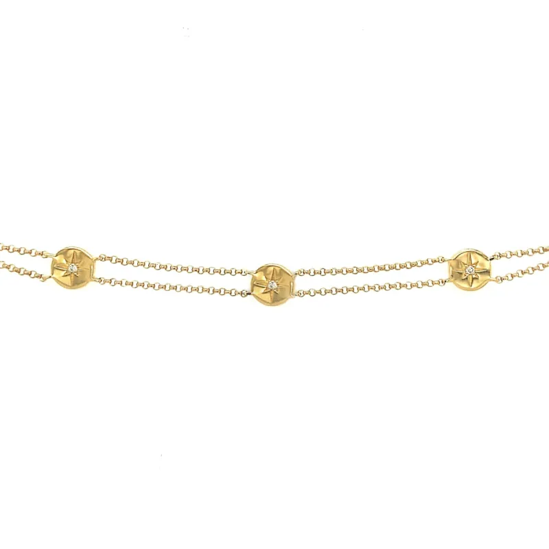 Star Diamond Station Bracelet sold by LINDSEY LEIGH JEWELRY