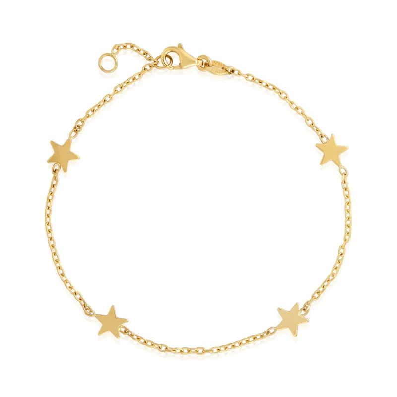 Gold Star Bracelet sold by LINDSEY LEIGH JEWELRY